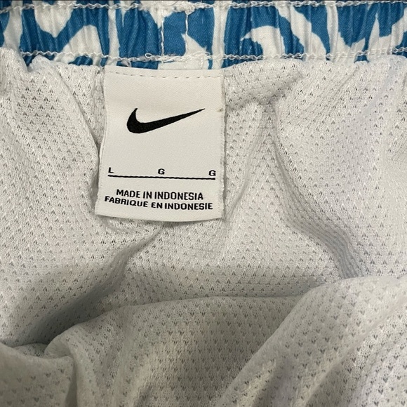 Nike Swoosh Union Blue All Over Print Swim Trunks Men’s Large Rare - Picture 3 of 7